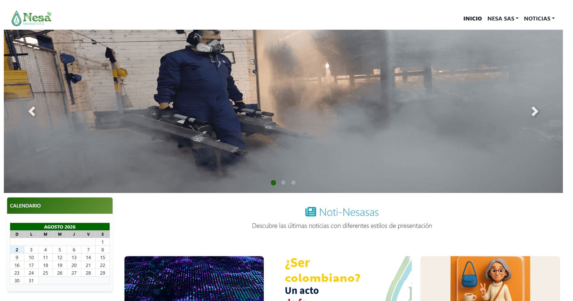 Nesa Industrial SAS sitio web